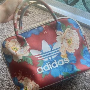 Adidas Women's Floral Travel Bag - Red and Blue
